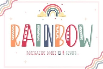 Creative Rainbow Font Styles for Web Design