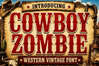 Cowboy Zombie Fonts for Creative Western Projects