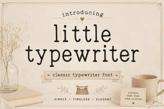 Little Typewriter Fonts for Creative Projects