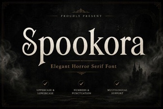Spookora Font for Halloween Design Projects
